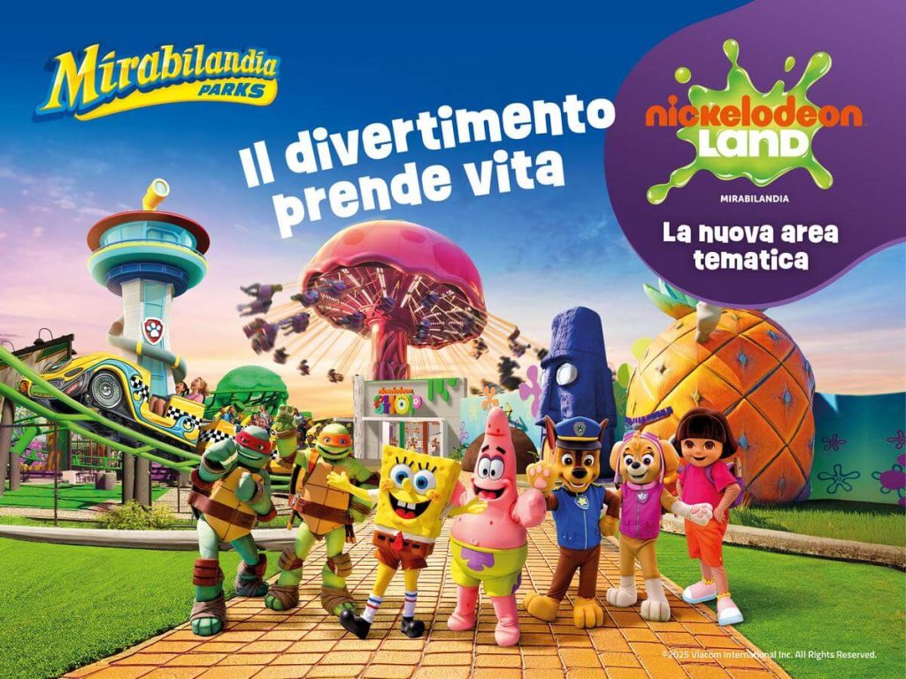 Mirabilandia Novità 2025: nuova area Nickelodeon Land